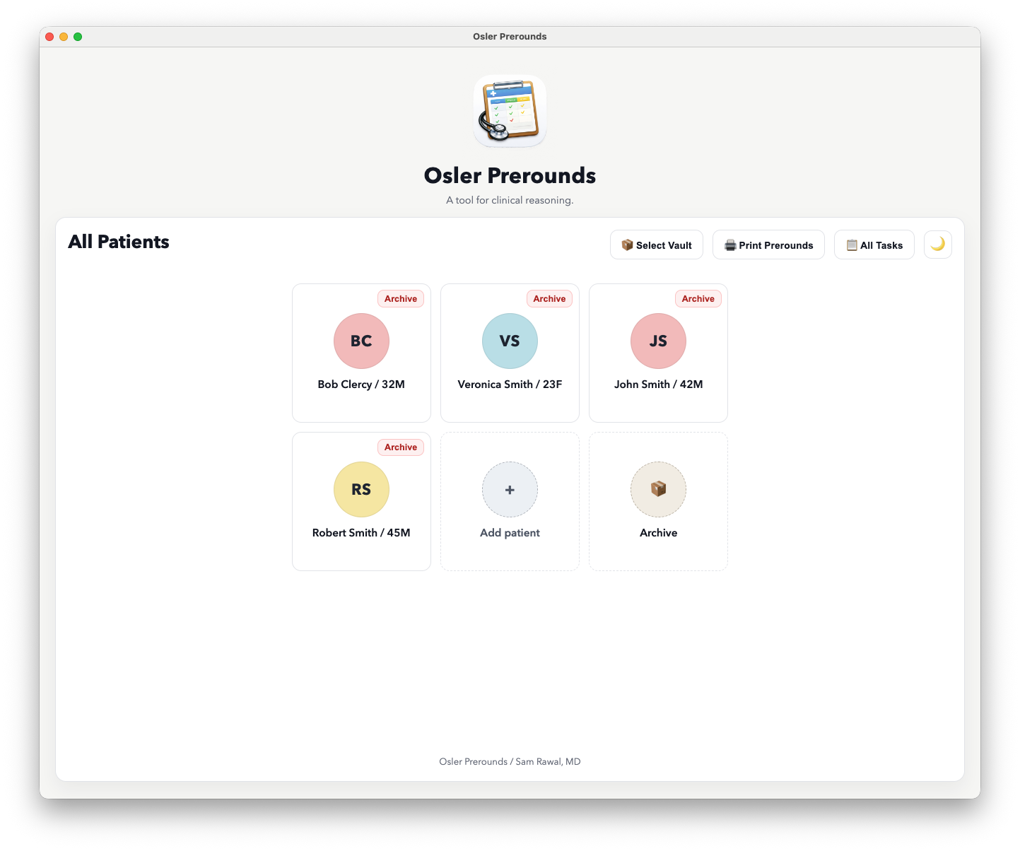 Osler Prerounds screenshot